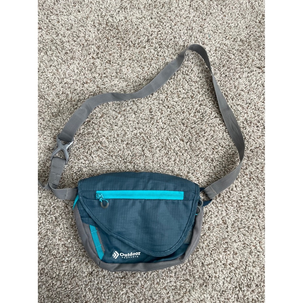 Outdoor Products Sling Bag Unisex OS Teal Grey Excellent Ripstop Crossbody